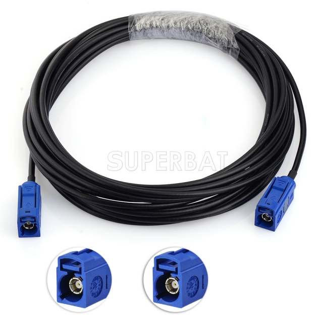 Superbat Fakra C Female to Fakra C Female RG174 GPS Extenstion Coax Cable for GPS Antenna