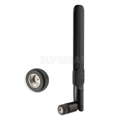 4G LTE Dipole Antenna Wide Band 5dbi 700-2700Mhz Omni Directional with RP-SMA Male Connector for for CPE Router Access Point Wireless Rang Extender
