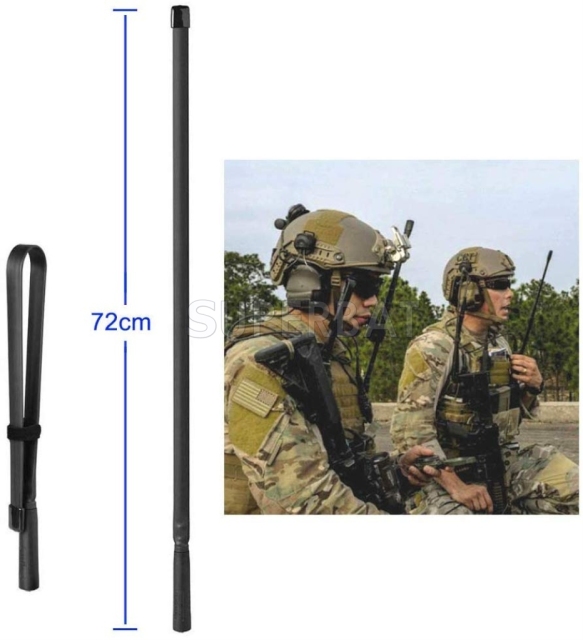 Dual Band VHF UHF 72cm Foldable CS Tactical SMA Female Ham Radio Antenna for Baofeng CB Ham Radio Two Way Radio Walkie Talkie
