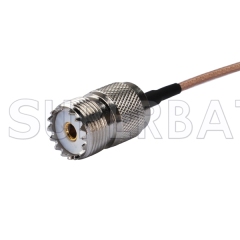 RF coaxial UHF Female SO239 to SMA Male Coax Connector Jumper RG316 Extension Cable-Ham Radio Antenna Wire for Baofeng Wouxun  Icom Yaesu