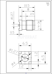 SMA Female PCB Mount Straight Solder Connector