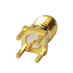 Superbat SMA female jack straight vertical mount PCB thru hole Gold plating