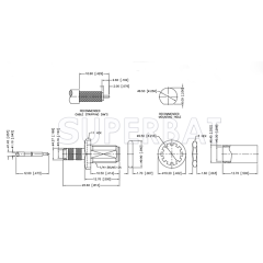 Superbat SMA Straight Crimp Jack Female Bulkhead Reverse Polarized Connector for RG-58 KSR-195