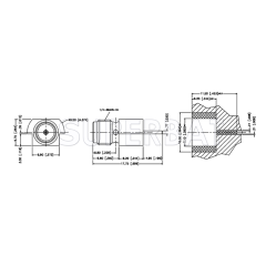 Superbat SMA Female Jack Straight Round Post Contact PCB End Launch Gold plating
