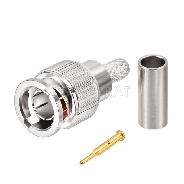 Superbat Mini BNC 75 Ohm Plug Male Straight RF Connector for RG179 Coaxial Cable