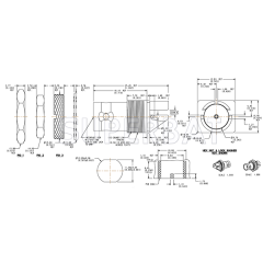 Superbat 75 Ohm BNC Jack Female Bulkhead Striaght End Launch for 0.062 inch PCB