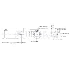 Superbat BNC Jack Female Straight PCB Mount with Post Terminal 3 Stud 75 Ohm Connector