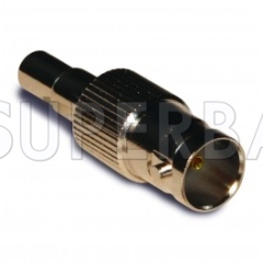 Superbat BNC Female Jack Straight Crimp Connector 75 Ohm for Belden 1855A Cable