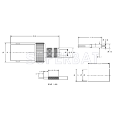 Superbat BNC Female Jack Straight Crimp Connector 50 Ohm for RG-59 Coaxial Cable