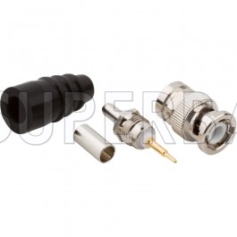 Superbat BNC Male Plug Straight Crimp Connector 50 Ohm for LMR-195 KSR-195