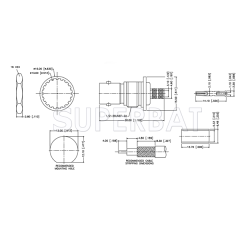 Superbat RF connector BNC Jack Straight Bulkhead With O-Ring Connector 50 Ohm for RG-59