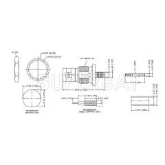 Superbat BNC Straight Crimp Jack Female Connector 50 Ohm