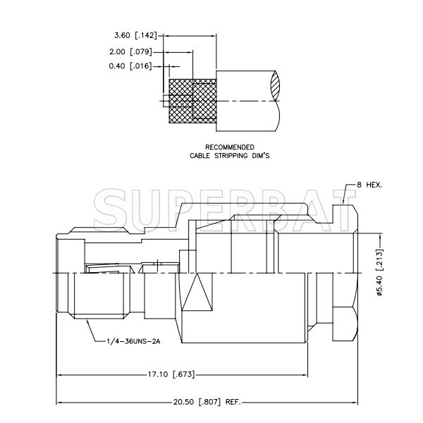 SMA  Female Jack Straight Clamp Connector for RG142