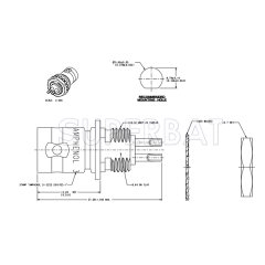 50 Ohm Superbat BNC Female Jack Straight Solder Cup