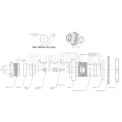 Superbat BNC Female Jack Straight Clamp Connector 50 Ohm for LMR-195 KSR-195