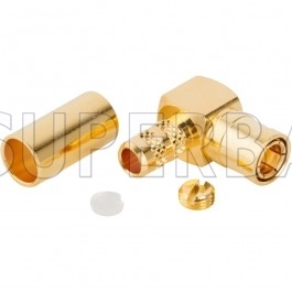 SMB Plug (female socket) Right Angle Crimp Coaxial Connector 50 Ohm for LMR195 KSR195