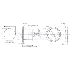 50 Ohm SMB Jack (male pin) Straight Bulkhead Solder Cup