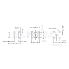 50 Ohm MMCX Plug Male Straight PCB Through Hole Connector