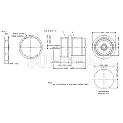 Superbat 50 Ohm UHF Jack Straight SO239 Bulkhead With Solder Cup Connector