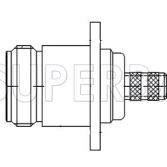 Superbat 50 Ohm N Type Jack Female Panel Mount 4 Holes Crimp Connector For LMR-240 Coaxial Cable