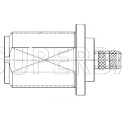 Superbat 50 Ohm N Type Jack Female Bulkhead Striaght Crimp Connector For RG-59 Coaxial Cable