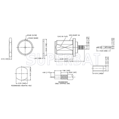 Superbat N Type Jack(male pin) 50 Ohm Bulkhead Reverse Polarized Crimp Connector for RG-58 LMR-195 KSR-195 Coaxial Cable