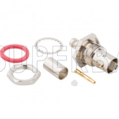 Superbat RF connector BNC Jack Straight Bulkhead With O-Ring Connector 50 Ohm for RG-59
