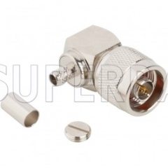 Superbat N Type Plug Male Right Angle 50 Ohm Crimp Connector for LMR-240 Cable