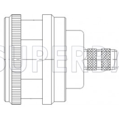 Superbat 50 Ohm N Type Plug Male Striaght Crimp Connector For LMR-240 Coaxial Cable