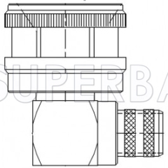 Superbat N Type Right Angle Plug Male Crimp 50 Ohm Connector for LMR-400 Cable