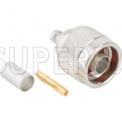 Superbat N Type Straight Plug(female socket) Crimp 50 Ohm Reverse Polarized Connector for RG-8X LMR-240 Cable