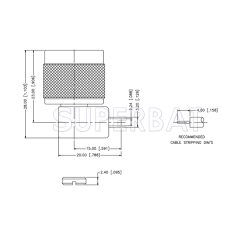 Superbat N Type Right Angle Solder Plug Connector for .085 Semi-Rigid Cable