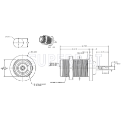 Superbat 50 Ohm N-Type Straight Jack Female Bulkhead Solder Cup RF Connector
