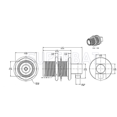 Superbat N Type Jack Female Right Angle Blukhead 50 Ohm Low PIM Connector For 0.141" semi-rigid Cable