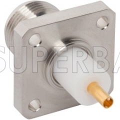 Superbat  50 Ohm N-Type Straight Jack Female Solder Cup Panel Mount RF Connector