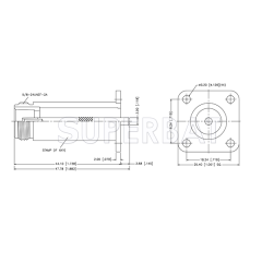 Superbat N Type Straight Jack Round Post 50 Ohm 4-Hole Flange