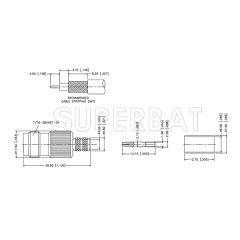TNC Female Jack Crimp Connector 50 Ohm for LMR-240 Coax Cable