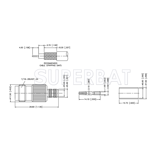 TNC Female Jack Crimp Connector 50 Ohm for LMR-240 Coax Cable