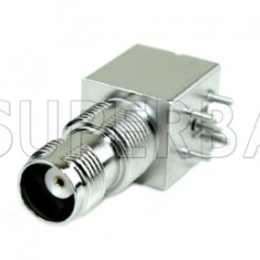 Superbat TNC Female Jack PCB Through Hole Right Angle RF Connector 50 Ohm