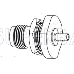 TNC Female Jack Solder Bulkhead Straight Connector 50 Ohm for 0.086" Semi-Rigid Cable