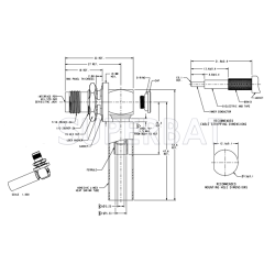 TNC Female Jack Crimp Right Angle Bulkhead ARC Connector with O-ring for LMR-200 Coax Cable