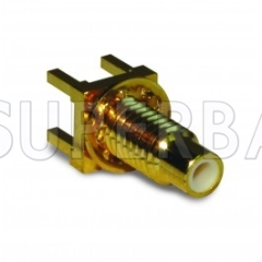 Superbat SMC Straight Jack Female Bulkhead PCB Through Hole Connector
