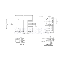 75 Ohm Superbat Mini-BNC Female Jack Straight PCB Through Hole Connector