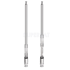 Superbat Telescopic BNC Male 76-108MHz Swivel Antenna for TV FM Radio Scanners Remote Receivers