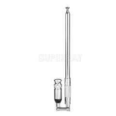 Superbat Telescopic BNC Male 76-108MHz Swivel Antenna for TV FM Radio Scanners Remote Receivers