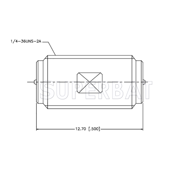 Superbat RP-SMA Jack (Male Pin) to RP-SMA Jack (Male Pin) RF Coaxial Adapter 50 Ohm Straight
