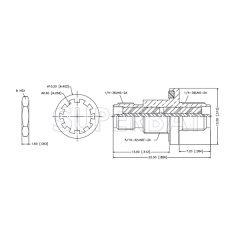 Superbat RP-SMA Jack (Male Pin) to RP-SMA Jack (Male Pin) Bulkhead RF Coaxial Adapter Straight 50 Ohm