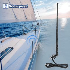 16 Inch Marine Boat Radio Antenna Rubber Duck Flexible Mast