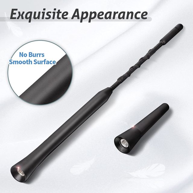 Superbat Mini Car Vehicle Antenna 6.5cm + 23cm FM DAB Radio Antenna Replacement pole for 2002-2019 Mini Cooper S Clubman Paceman Countryman 2008-2016 Smart Fortwo with M4 M5 M6 Screw Adapter