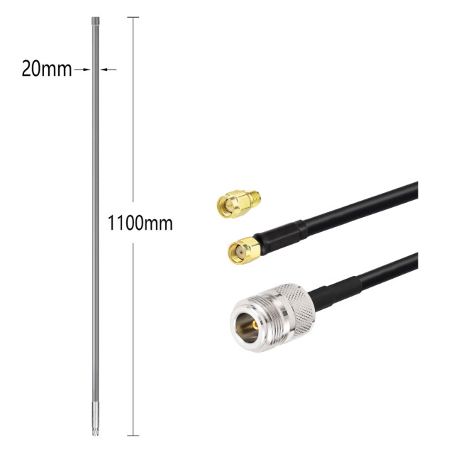 Bingfu 43.3inch 8dBi 868MHz 915MHz Lora Antenna+10ft ALSR240 Low Loss Cable for Helium HNT Miner Hotspot LoraWan Gateway